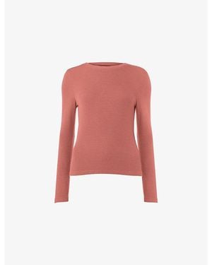 Whistles Essential Ribbed Jersey Top - Red