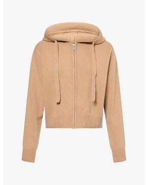 Crush Patagonia Hooded Wool And Cashmere Top - Natural