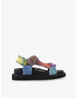 Kurt Geiger Orson Quilted Woven Sandals - Blue
