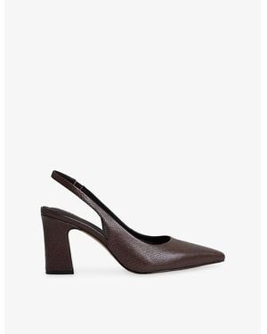 Reiss Lorena Leather Slingback Courts - White