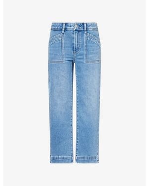 PAIGE Quincy Ankle Cotton Denim Jeans - Blue