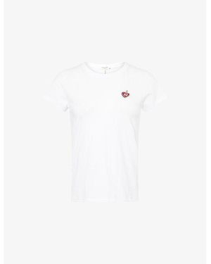 Rag & Bone Lucky Charm Embroidered Cotton-Jersey T-Shirt - White