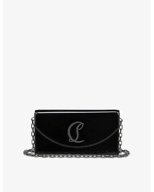 Christian Louboutin Loubi54 Patent-Leather Cross-Body Bag - Black