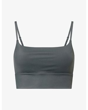 ADANOLA Ultimate Square-Neck Sports Bra - Gray