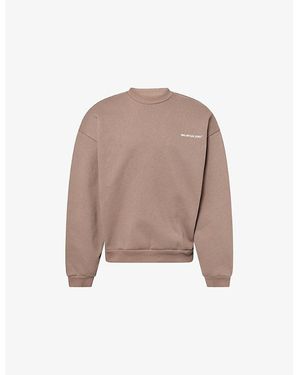 MKI Miyuki-Zoku Uniform Branded-Print Cotton-Blend Sweatshirt - Brown