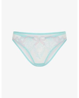 Agent Provocateur Lisetta Lace Bikini Briefs - Blue