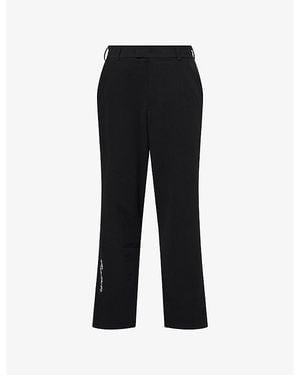 Malbon Magnolia Straight-Leg Stretch-Woven Trousers - Black