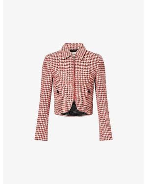 ME+EM Boxy-Fit Textured Cotton-Blend Jacket - Pink