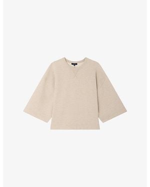 Soeur Iksan Relaxed-Fit Cotton And Linen Sweatshirt - Natural