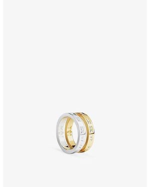 Apm Monaco Toi Et Moi 18Ct- Rhodium-Plated Alloy And Cubic Zirconia Ring - Metallic