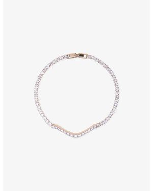 Maje Cascade-Plated Brass And Rhinestone Necklace - White