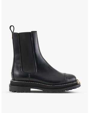 Sandro Liam Suede And Leather Chelsea Boots in Black | Lyst