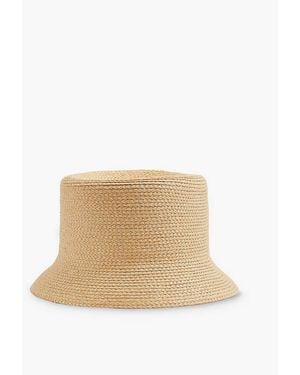 Reiss Rachel Straw Paper Bucket Hat - Natural