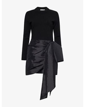 Jonathan Simkhai Tedda Taffeta Knit Mini Dress - Black