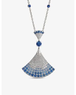 BVLGARI Diva'S Dream 18Ct-, 4.34Ct Brilliant-Cut Sapphire, 0.85Ct Pavé Diamond And 0.16Ct Round Earrings - Blue