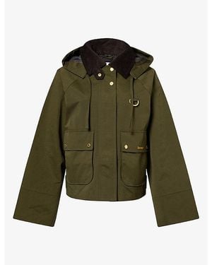 Barbour Terrington Hooded Cotton-Blend Jacket - Green