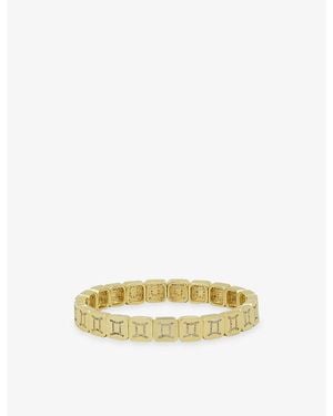 Lisa Gozlan The Zodiac Gemini 18Ct-Plated Brass And Cubic Zirconia Bracelet - Yellow