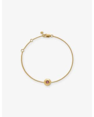 Monica Vinader October Birthstone 18Ct Vermeil-Plated Sterling And Tourmaline Bracelet - Metallic