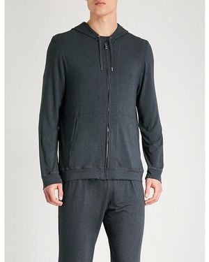 Derek Rose Marlowe Stretch-Jersey Hoody - Grey