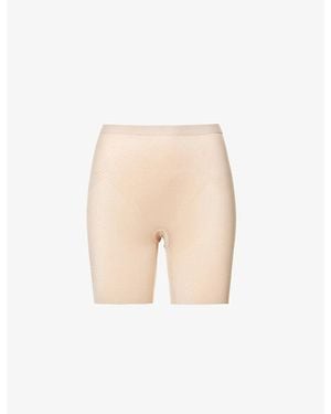 Spanx Thinstincts 2.0 High-Rise Stretch-Satin Shorts - Natural