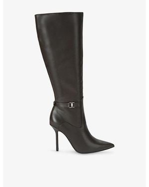 KG by Kurt Geiger Heeled Leather Knee-High Boots - Black