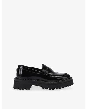 Steve Madden Katja Leather Loafers - Black