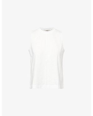 ME+EM Racerback Swing Cotton Tank Top - White