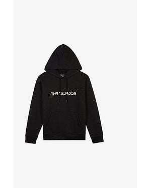 The Kooples Logo-Embroidered Kangaroo-Pocket Cotton-Jersey Hoody - Black