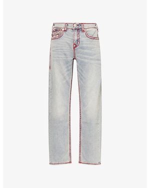 TRUE RELIGION Bobby Super T Flap Baggy-Fit Denim Jeans - Grey