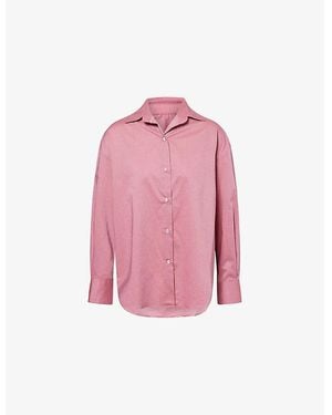 Faithfull the Brand En Vau Oversized Cotton Shirt - Pink