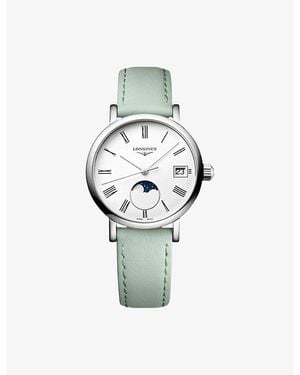 Longines L4.330.4.11.0 Elegant Collection Moonphase Stainless-Steel Quartz Watch - Metallic
