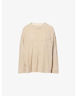 Free People Dawson Patch-Pocket Cotton Top - Natural