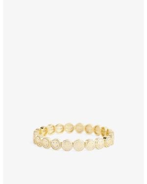 Lisa Gozlan The Bezel Happy Face 18Ct-Plated Brass And Cubic Zirconia Bracelet - Metallic