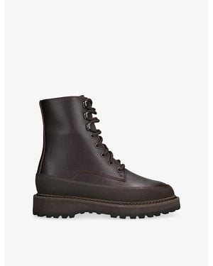 Le Monde Beryl Dolomite Lace-Up Leather Boots - Black