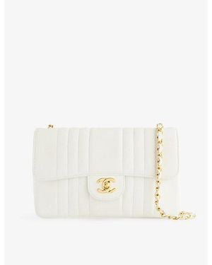 This Old Thing London Pre-Loved Chanel Small Flap Leather Shoulder Bag - White