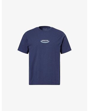 Patagonia '95 Oval Logo Cotton-Jersey T-Shirt - Blue