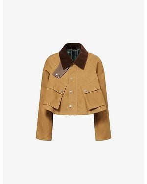 JW Anderson Corduroy-Collar Cotton Barn Jacket - Natural