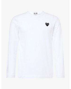 COMME DES GARÇONS PLAY Small Heart Long-Sleeve Cotton-Jersey T-Shirt - White