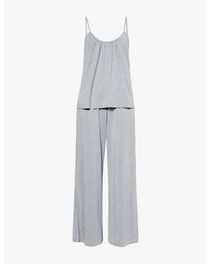 Eberjey Gisele Long-Sleeve Stretch-Jersey Pyjama Set - Grey