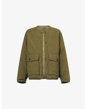 Visvim Iris Reversible Wool-Blend Down-Filled Jacket - Green