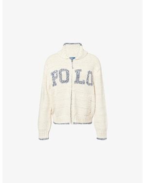Polo Ralph Lauren Logo-Print Shawl-Collar Knitted Cardigan - White