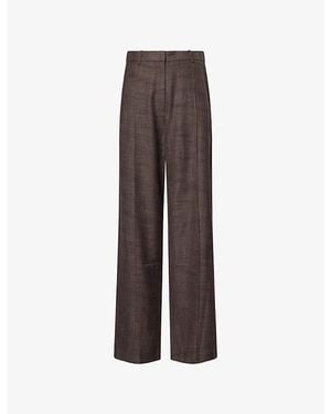 Camilla & Marc Verna Straight-Leg Wool-Blend Trousers - Brown