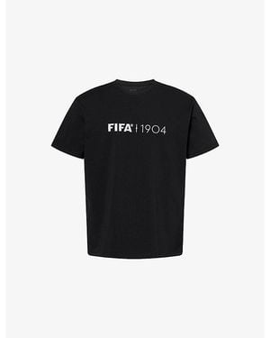 FIFA 1904 Logo-Print Uniform Cotton T-Shirt - Black
