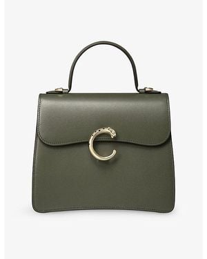 Cartier Panthère C De Small Leather Top-Handle Bag - Green