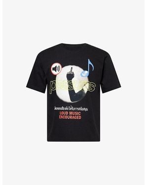 BOILER ROOM Loud Music Graphic-Print Cotton-Jersey T-Shirt - Black