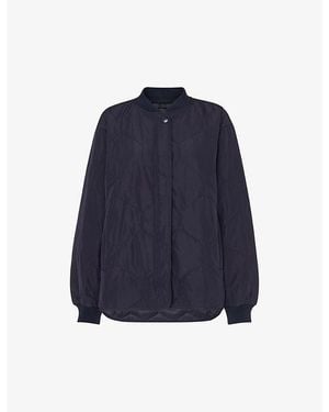 Whistles Ida Quilted Oversized Woven Jacket - Blue