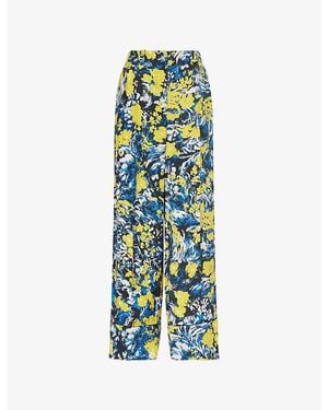 Givenchy Floral-Print Pyjama Woven Trousers - Blue
