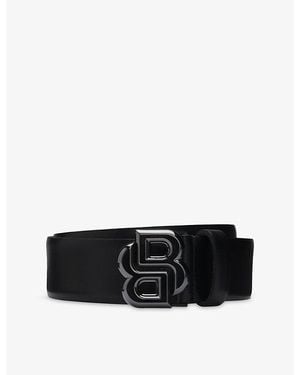 BOSS Monogram-Buckle Leather Belt - Black