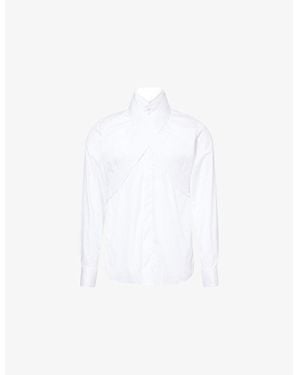 Dries Van Noten Carvies Bis Cotton-Poplin Shirt - White