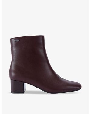 Carvela Kurt Geiger Rene Logo-Badge Heeled Leather Ankle Boots - Purple